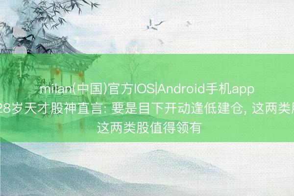 milan(中国)官方IOS|Android手机app下载 北京28岁天才股神直言: 要是目下开动逢低建仓， 这两类股值得领有