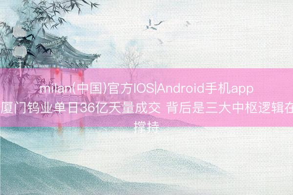 milan(中国)官方IOS|Android手机app下载 厦门钨业单日36亿天量成交 背后是三大中枢逻辑在撑持