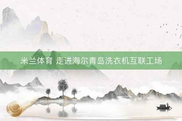 米兰体育 走进海尔青岛洗衣机互联工场
