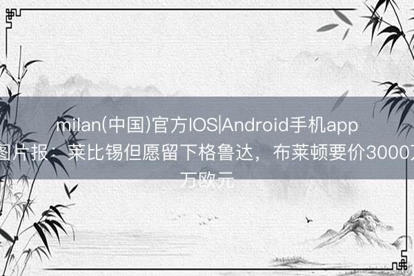 milan(中国)官方IOS|Android手机app下载 图片报：莱比锡但愿留下格鲁达，布莱顿要价3000万欧元
