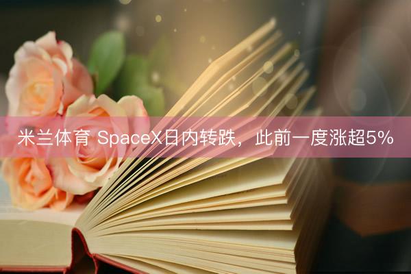 米兰体育 SpaceX日内转跌，此前一度涨超5%