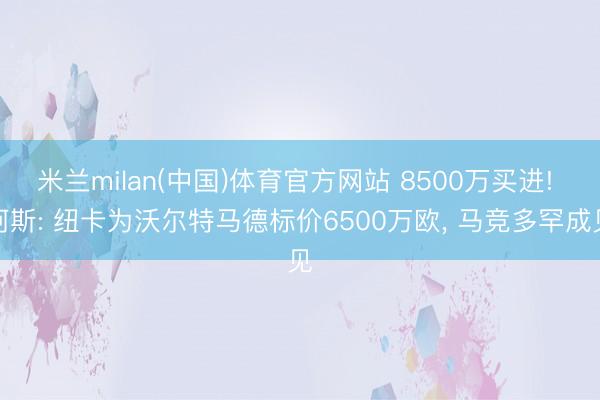 米兰milan(中国)体育官方网站 8500万买进! 阿斯: 纽卡为沃尔特马德标价6500万欧， 马竞多罕成见